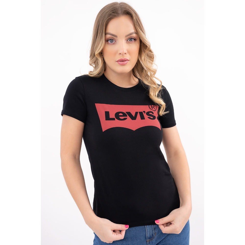 Camiseta Feminina Levi's Logo Batwing Classic Preta - LB0010209