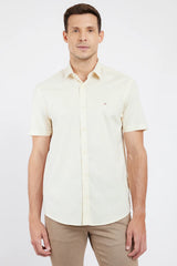 CAMISA MASCULINA REGULAR ALGODAO FIO A FIO AMARELO ARAMIS ORIGINAL MC.06.0499024