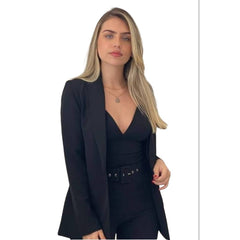 CALÇA FEMININA PRETA C/CINTO FORRADA INNOCENCE ORIGINAL 4021300105