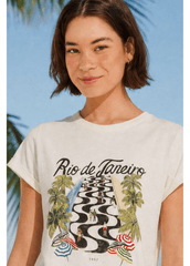 TSHIRT FEMININA BABY LOOK CALCADAO RIO DE JANEIRO FARM ORIGINAL 379318