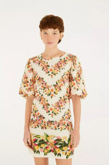 VESTIDO FEMININO TSHIRT MANGA FOFA FLORAL MALI FARM ORIGINAL 351519