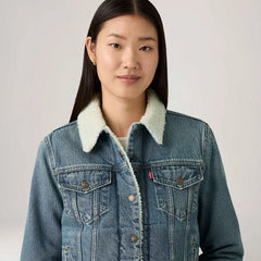 JAQUETA FEMININA JEANS TRUCKER SHERPA CLARA  LEVIS´S® ORIGINAL  361360118