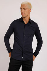 CAMISA MASCULINA ANATOMICA LISA PRETA ARAMIS ORIGINAL ML.06.0026007
