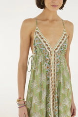 VESTIDO FEMININO LONGO BOHO COQUEIRO FARM ORIGINAL 374997