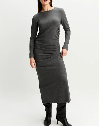 VESTIDO VESTIDO DRAPEADO MANGA LONGA SHOULDER ORIGINAL 012513240003