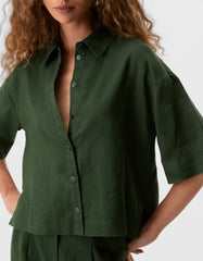 CAMISA FEMININA MANGA CURTA LINHO SHOULDER ORIGINAL 012610381001