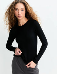 BLUSA FEMININA MALHA MANGA LONGA SHOULDER ORIGINAL 012513130020