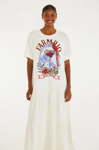 VESTIDO FEMININO CROPPED MARIAS DRINK PINTADO FARM ORIGINAL 349153