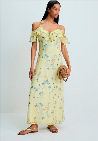 VESTIDO FEMININO FLORAL LEVE SHOULDER ORIGINAL 012521061006