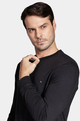 CAMISETA MASCULINA MANGA LONGA BASICA PRETA ARAMIS ORIGINAL CS.02.0161