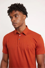 POLO MASCULINA JERSEY ALGODAO PIMA SURTON TELHA PO.11.0013205