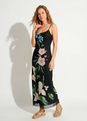 VESTIDOFEMININO LONGO TULE OMBRO SÓ CEU DE FLOR FARM ORIGINAL 358131