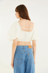 BLUSA FEMININA ARTESANAL ROMANTICA FAARM  341461