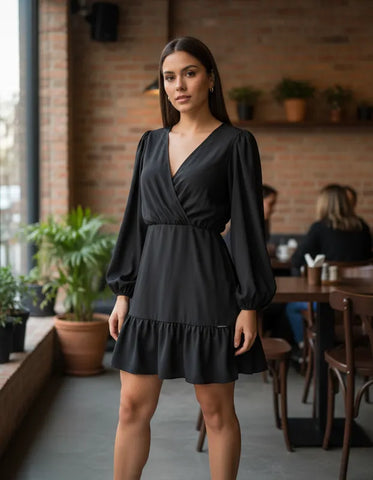 VESTIDO GATABAKANA SOLTO MOVIMENT PRETO ORIGINAL 8500839248