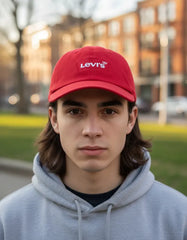 BONÉ VERMELHO LOGO VERMELHO E BRANCO LEVI'S ORIGINAL 380210057