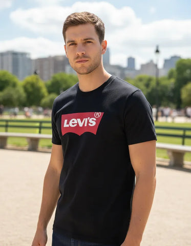 CAMISETA MASCULINA PRETA LOGO BATWING LEVI'S ORIGINAL LB0010024