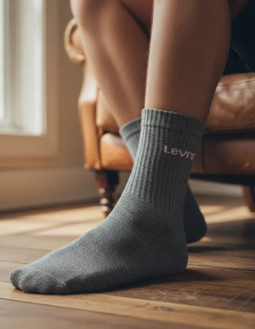 MEIA LEVI'S UNISSEX PRETA E CINZA ORIGINAL LBA060030