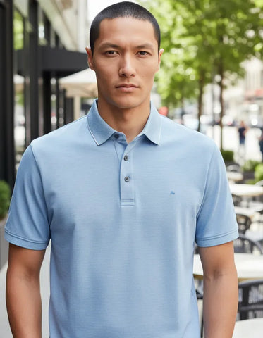 POLO MASCULINA PIMA TECH AZUL CIANO ARAMIS ORIGINAL PO.11.0014640