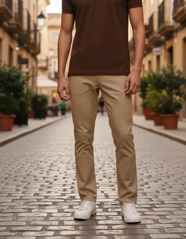 CALÇA MASCULINA ESPORTE FINO/SOCIAL AREIA ARAMIS ORIGINAL CL.35.0081018