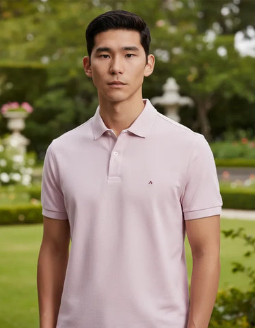 POLO MASCULINA BASICA PIQUET ROSA PASTEL ARAMIS ORIGINAL PO.10.0280630