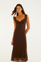 VESTIDO FEMININO BABADOS ENVIESADO FARM ORIGINAL 360865