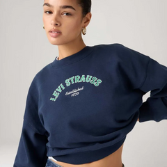 MOLETOM FEMININO GRAPHIC BOXY CREWNECK AZUL LEVI´S® ORIGINAL 005OZ0001