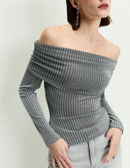 BLUSA FEMININA MALHA LUREX SHOULDER ORIGINAL 012513140002