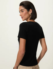 T-SHIRT FEMININA CANELADA PRETA SHOULDER ORIGINAL  011134000007