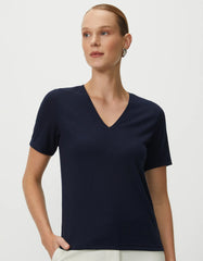 T-SHIRT FEMININA CANELADA DECOTE V  SHOULDER ORIGINAL 011134000005