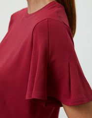 BLUSA FEMININA MALHA PREGAS MANGA  SHOULDER ORIGINAL 241315016