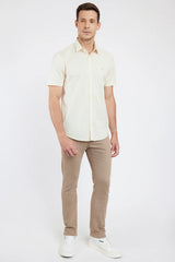 CAMISA MASCULINA REGULAR ALGODAO FIO A FIO AMARELO ARAMIS ORIGINAL MC.06.0499024