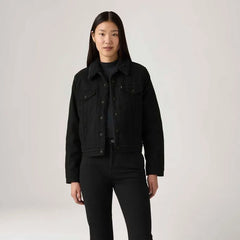 JAQUETA FEMININA JEANS SHERPA PRETA LEVI´S® ORIGINAL 361360020