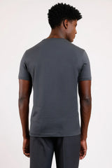 CAMISETA MASCULINA JERSEY ALGODAO PIMA SURTON CINZA ASFALTO ARAMIS ORIGINAL CS.13.0015562