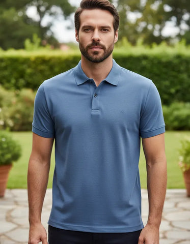 POLO MASCULINA INTERLOCK PIMA ATLANTICO ARAMIS ORIGINAL PO.10.0249658