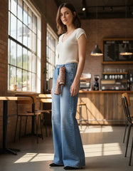 Calça Feminina Gatabakana Wide Leg com Lenço Original 8500139771