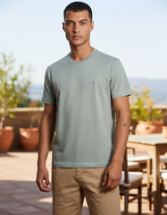CAMISETA MASCULINA BASICA VERDE SALVIA ARAMIS ORIGINAL CS.12.0537639
