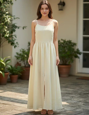 VESTIDO GATABAKANA LONGO SOLTO LINHO ORIGINAL