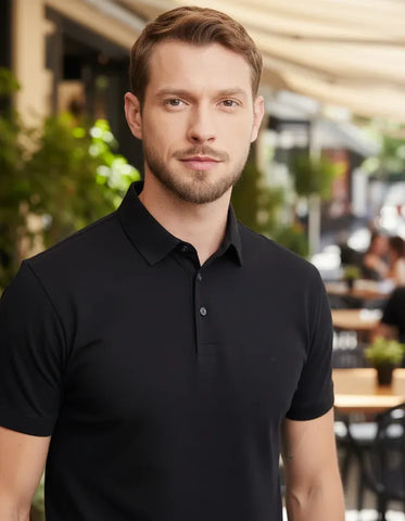 POLO MASCULINA INTERLOOK PIMA PRETO ARAMIS ORIGINAL PO.01.2077007