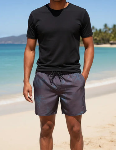 BERMUDA ARAMIS MASCULINA SPORT COM FOLHAGENS AZUIS ORIGINAL BE.06.0129148