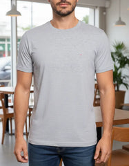 CAMISETA MASCULINA BASICA CINZA MESCLA ARAMIS ORIGINAL CS.12.0537031