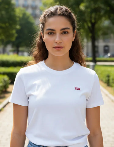 CAMISETA FEMININA BRANCA MINI LOGO LEVI'S OIGINAL LB0020045