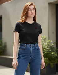 CAMISETA FEMININA PRETA MINI LOGO LEVI'S ORIGINAL LB0020046