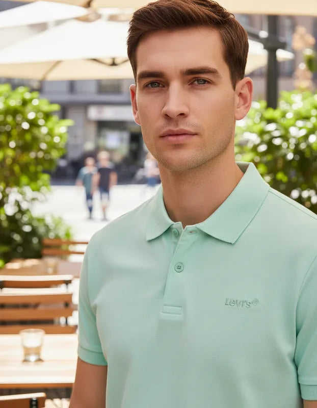 POLO MASCULINA RELAXED VERDE AGUA LEVI'S ORIGINAL A67350008