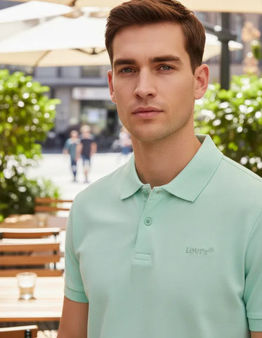 POLO MASCULINA RELAXED VERDE AGUA LEVI'S ORIGINAL A67350008