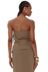 CROPPED FEMININO STRIPES DARK OLIVE GATABAKANA ORIGINAL 138900001104
