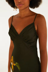 VESTIDO FEMININO LONGO ALCINHA MAXI ORQUIDEA FARM ORIGINAL 360729