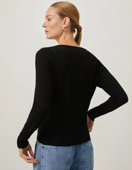 BLUSA FEMININA TRICOT BASICO DECOTE V SHOULDER OORIGINAL 241433007