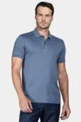 POLO MASCULINA INTERLOCK PIMA AZUL ALUMINIO ARAMIS ORIGINAL PO.10.0249644