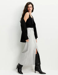 SAIA FEMININA JEANS CINZA SHOULDER ORIGINAL 012510920001