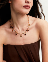 COLAR FEMININO CURTO METAL E PEDRARIAS SHOULDER ORIGINAL 012512640011